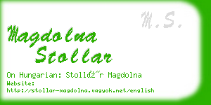 magdolna stollar business card